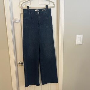 Frame Le Slim Palazzo wide leg jeans. Dark wash. Size 27